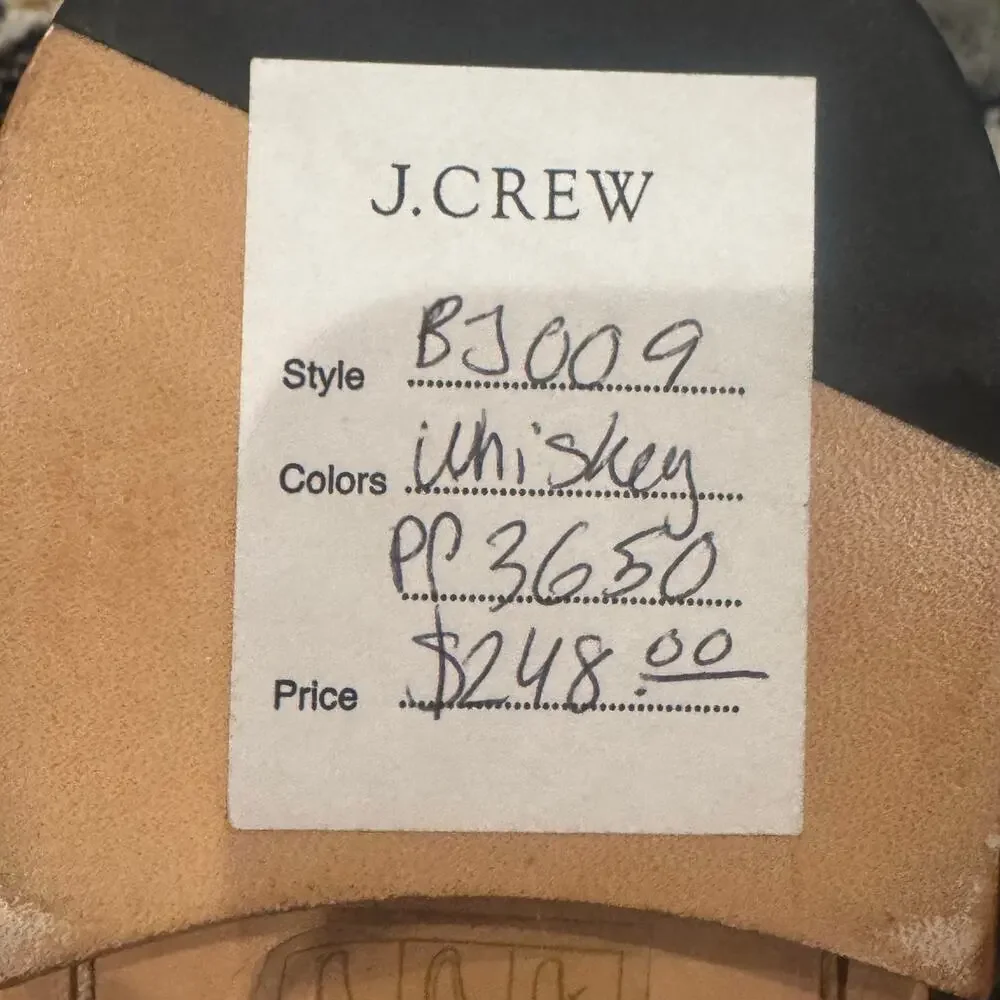 J. Crew Men's Camden Loafers with Leather Soles Whiskey Brown Size 8.5 NWOB